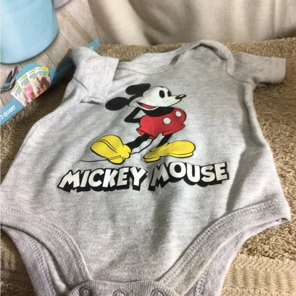 Disney Mickey Mouse Bodysuit Trio — Gray, Black, Red